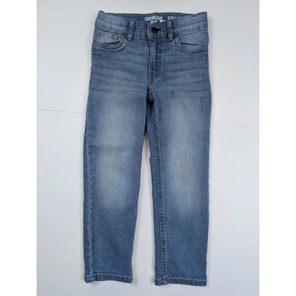 OshKosh B'Gosh‎ Straight Fit Blue Denim Wash Tapered Leg Kid's Size 5R
